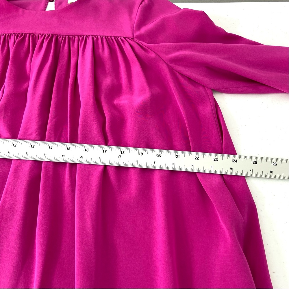 Diane von Furstenberg Mini Dress Women’s 0 Fits Med Pink 100% Pink Long Sleeves - Picture 9 of 11